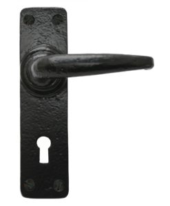 Black Smooth Lever Lock Set