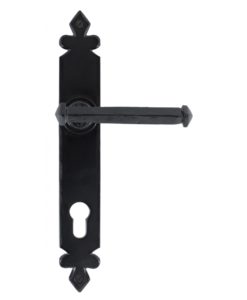 Black Tudor Lever Espagnolette Lock Set
