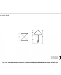Large Black Pyramid Door Stud