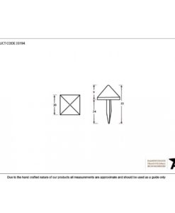 Medium Black Pyramid Door Stud