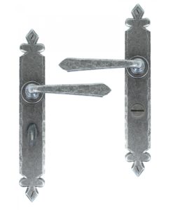 Pewter Cromwell Sprung Lever Bathroom Set