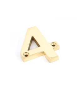 Polished Brass Numeral 4