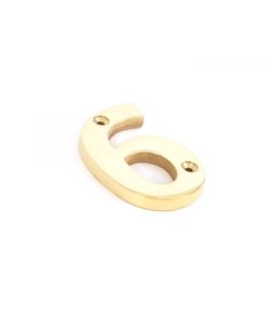 Polished Brass Numeral 6