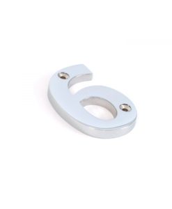 Polished Chrome Numeral 6