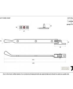 Satin Chrome Cast Pear Drop Stay