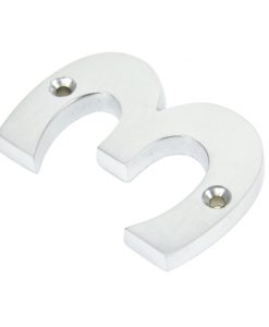 Satin Chrome Numeral No '3'