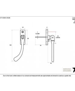 Satin Chrome Slim Peardrop Espag