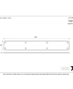 Small Pewter Fingerplate