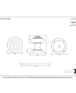 Aged Brass Elmore Knob Set