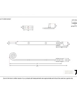 Antique Brass Monkeytail Stay (8
