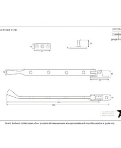Antique Pewter Peardrop Stay