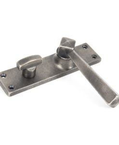 Antique Pewter Straight Lever Bathroom Set