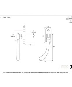 Beeswax Locking Peardrop Espag (LH)