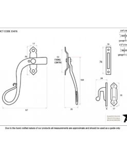 Beeswax Locking Shepherds Crook Fastener