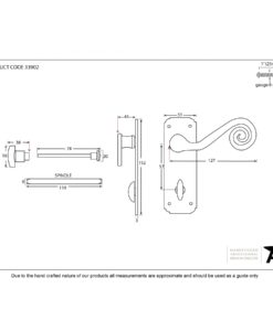 Beeswax Monkeytail Lever Bathroom Set