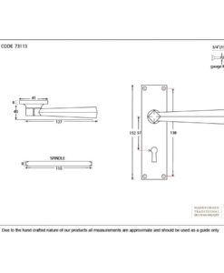 Beeswax Straight Lever Lock Set