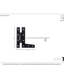 Black HL Hinge (Pair)