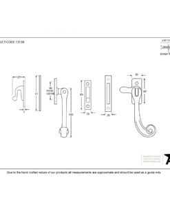 Black Antique Rosehead Fastener