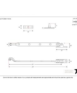 Black Antique Rosehead Stay (9