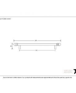 Black Bar Pull Handle (Medium)