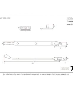 Black Cast Peardrop Stay (8