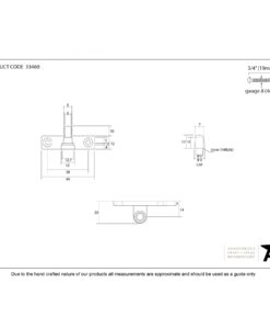 Black Cranked Stay Pin