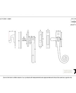 Black Deluxe Monkeytail Fastener (RH)