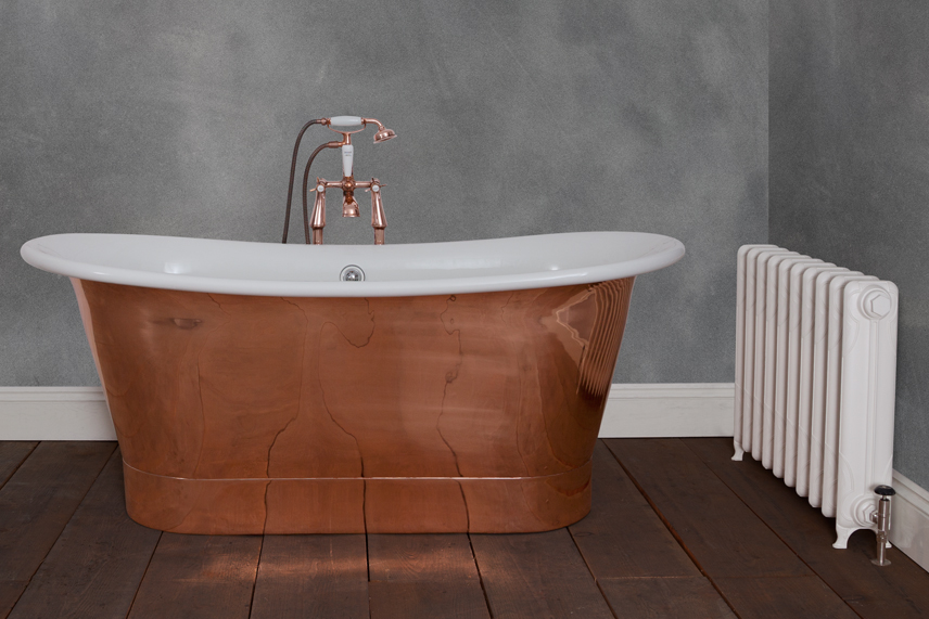 Normandy Copper Bath With Painted Interior