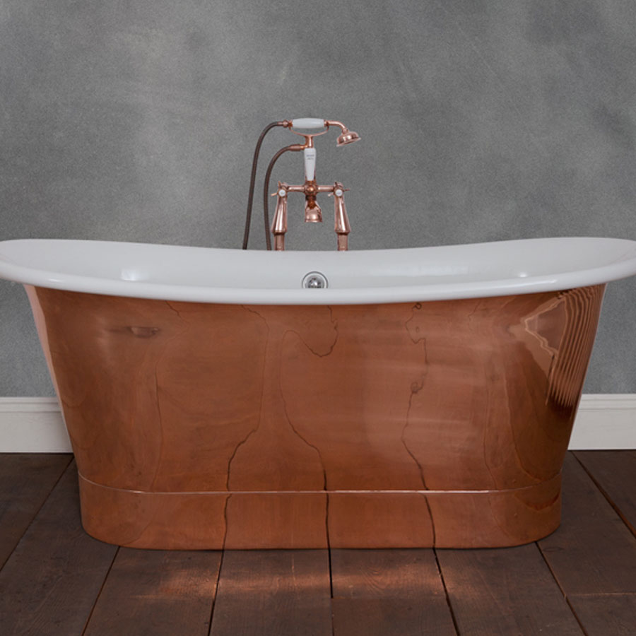 Normandy Copper Bath With Painted Interior