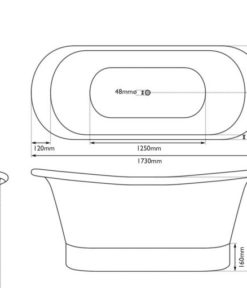Normandy Copper Bath With Painted Finish
