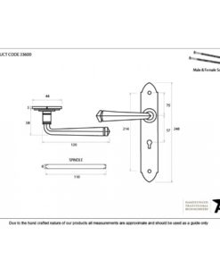 Pewter Gothic Lever Lock Set