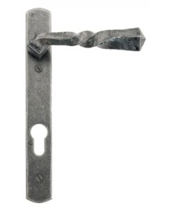 Pewter Narrow Lever Espag Lock Set