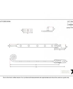 Polished Brass Monkeytail Stay (12