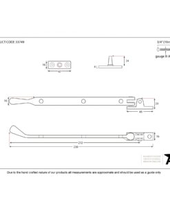 Polished Brass Peardrop Stay