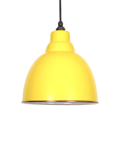 Brindley Pendant Light In Canary Yellow & White