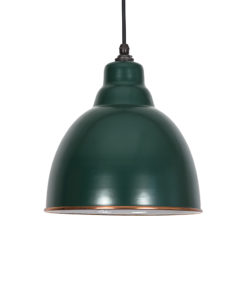 Brindley Pendant Light In Racing Green & White