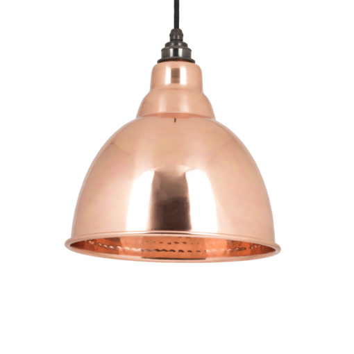 Brindley Pendant Light In Hammered Copper