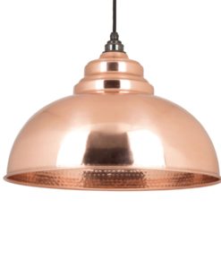 Harborne Pendant Light In Hammered Copper