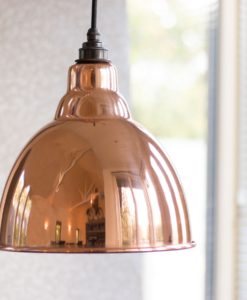 Brindley Pendant Light In Hammered Copper