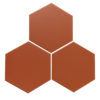 Red Unglazed Hexagonal Ceramic Tiles