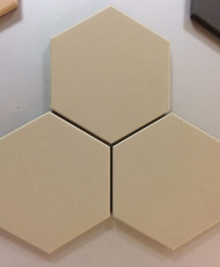 Pale Grey Unglazed Hexagonal Ceramic Tiles