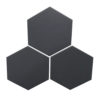 Black Unglazed Hexagonal Ceramic Tiles