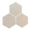 White Unglazed Hexagonal Ceramic Tiles