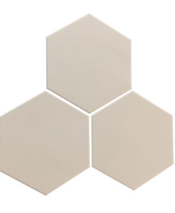 White Unglazed Hexagonal Ceramic Tiles