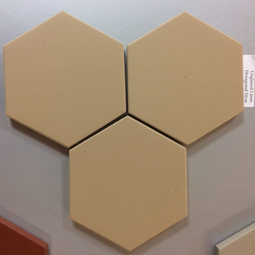 Linen Unglazed Hexagonal Ceramic Tiles