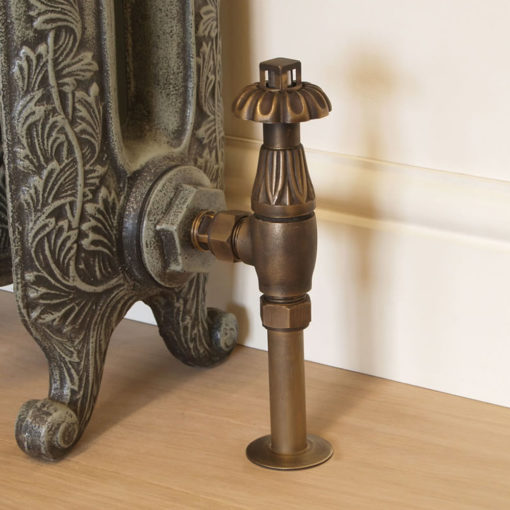 Carron Antique Brass Radiator Pipe Shroud - Period Home Style