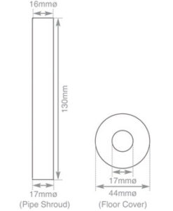 Carron Antique Brass Radiator Pipe Shroud