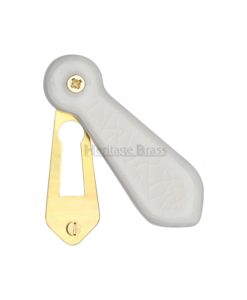 White Crackle Porcelain Covered Escutcheon