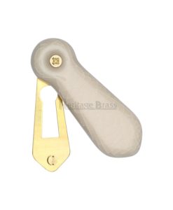 Cream Crackle Porcelain Covered Escutcheon
