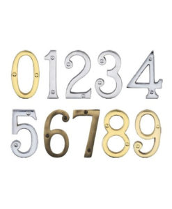 0-9 Face Fixed Shiny Door Numerals